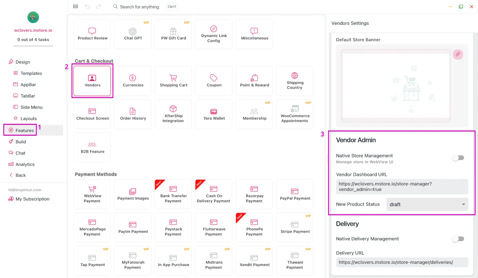 Vendor Admin