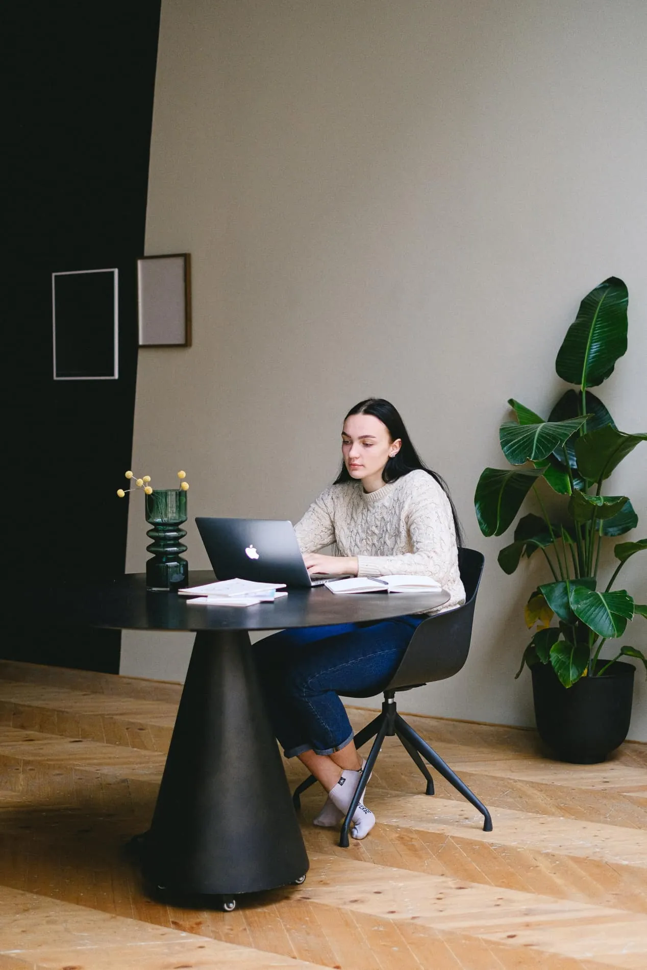 Woman developing a mobile app with FluxBuilder